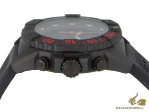 Montre à quartz chronographe Luminox Sea Navy Seal série 3580, noire, XS.3581.EY