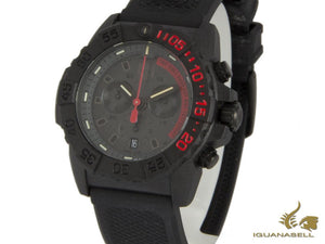 Montre à quartz chronographe Luminox Sea Navy Seal série 3580, noire, XS.3581.EY