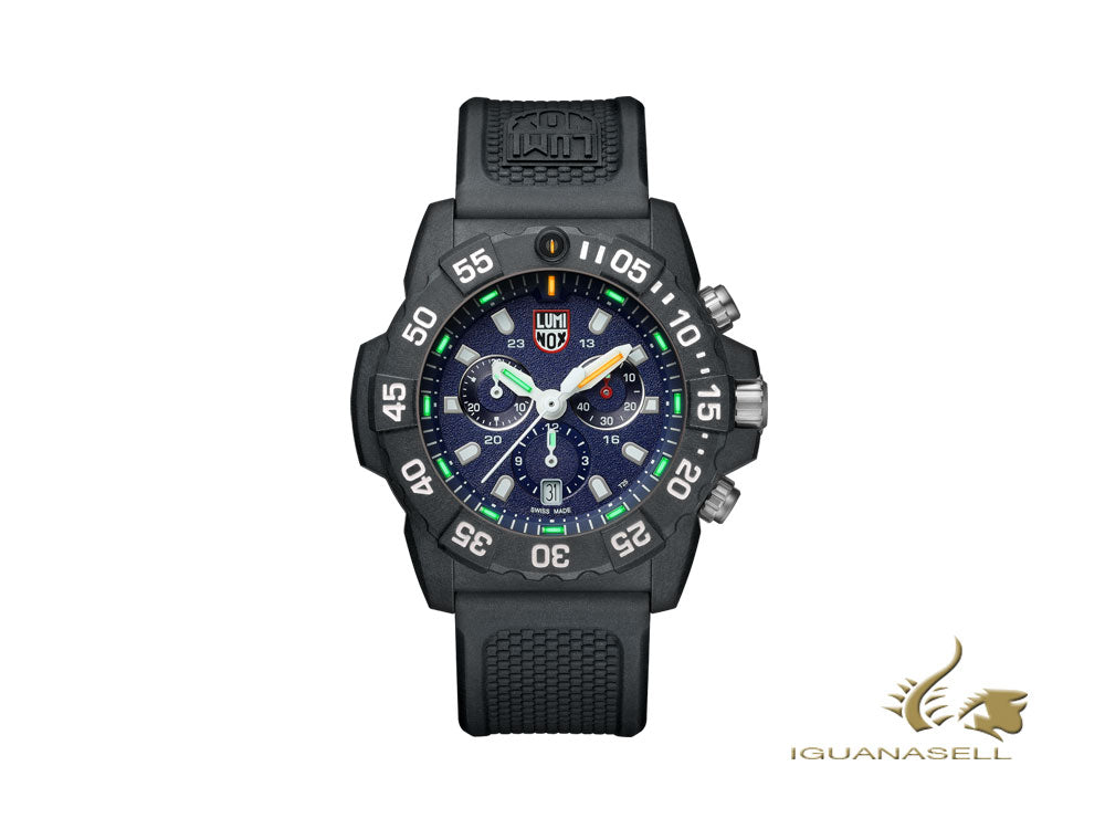 Montre à quartz Luminox Sea Navy Seal Chronograph série 3580, bleu, XS.3583