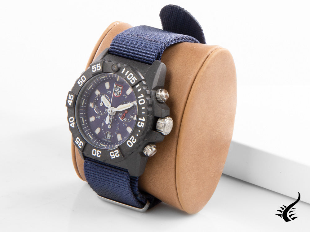 Montre à quartz chronographe Luminox Sea Navy Seal série 3580, bleu, XS.3583.ND