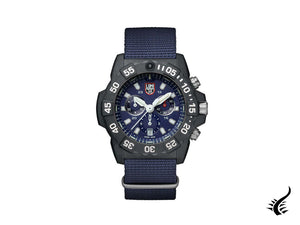 Montre à quartz chronographe Luminox Sea Navy Seal série 3580, bleu, XS.3583.ND