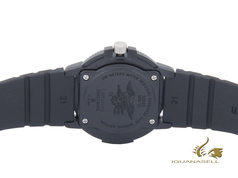 Montre à quartz Luminox Sea Navy Seal, carbone, noir/blanc, XS.3001