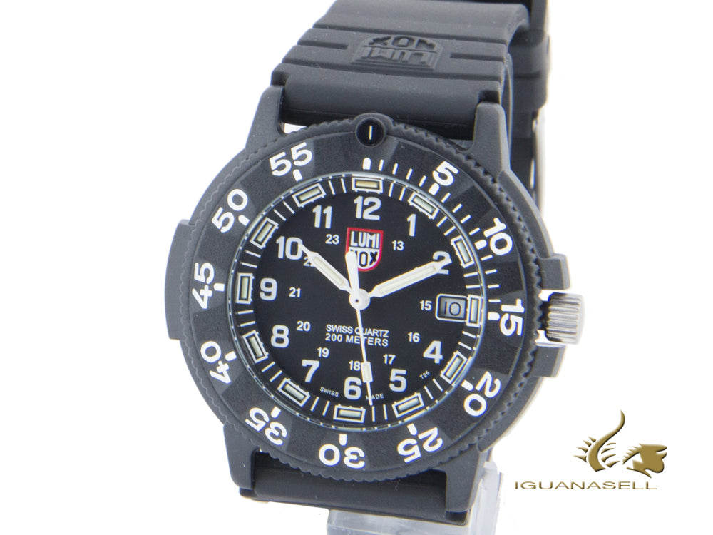 Luminox Sea Navy Seal Quartz Watch, Carbon, Black/White, XS.3001