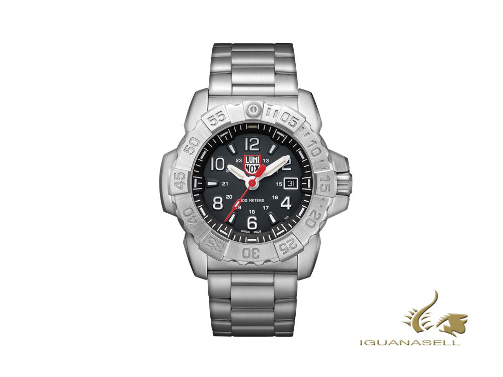 Montre à quartz Luminox Sea Navy Seal Steel série 3250, noire, XS.3252