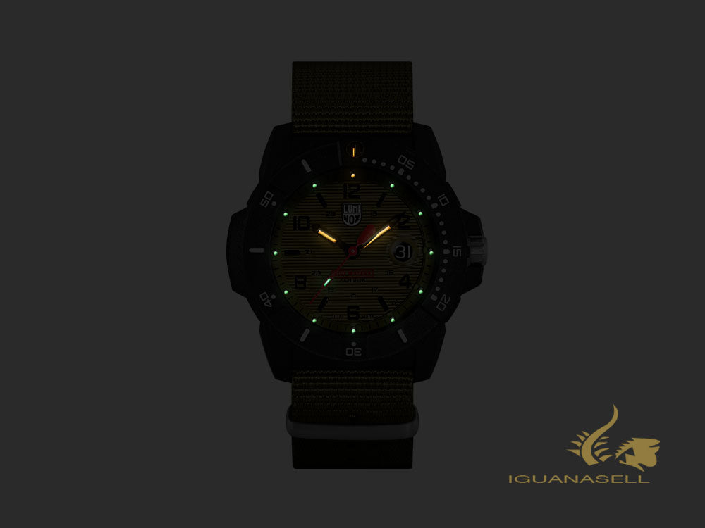 Montre à quartz Luminox Set Sea Navy Seal, vert, carbone, 45 mm, 20 atm, XS.3617.SET