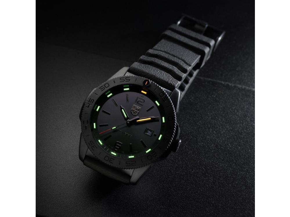 Montre de plongée à quartz Luminox Sea Pacific, CARBONOX, noire, 44 mm, XS.3121.BO