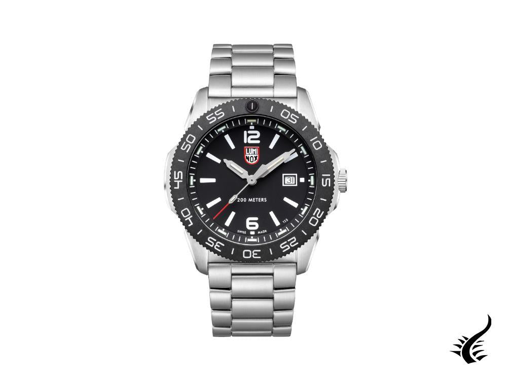 Montre de plongée à quartz Luminox Sea Pacific, CARBONOX, noire, 44 mm, XS.3122