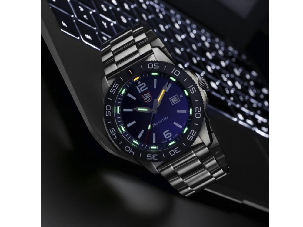 Montre de plongée à quartz Luminox Sea Pacific, CARBONOX, bleu, 44 mm, XS.3123