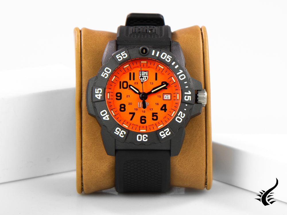 Luminox Sea Scott Cassell Set Quartz Watch, CARBONOX, Orange, XS.3509.SC.SET