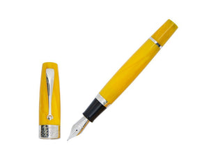 Montegrappa Miya Limited Edition Fountain Pen, Yellow, Silver, ISMYT-CY1