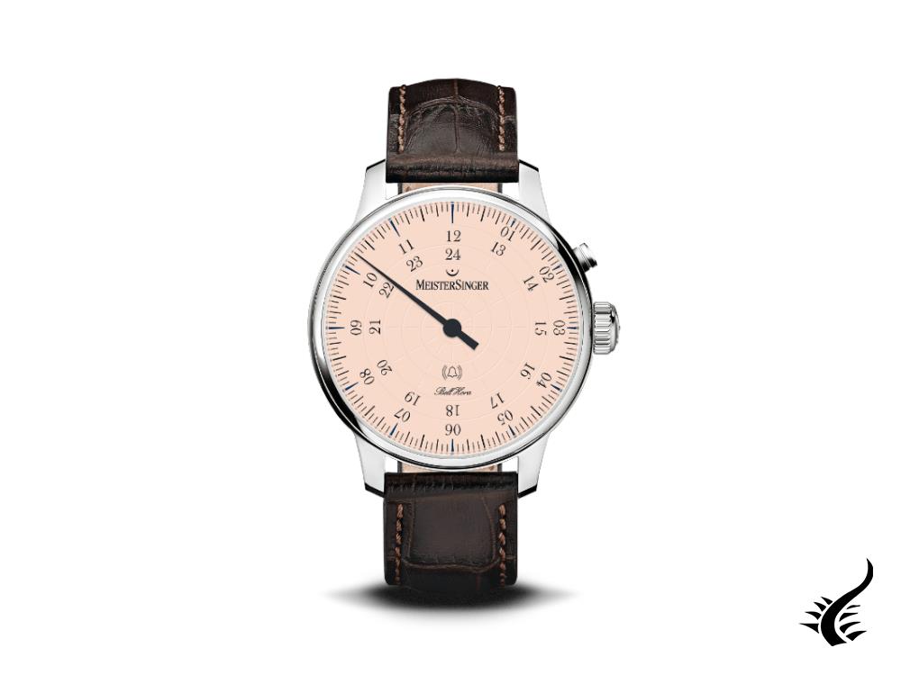 Montre automatique Bell Hora de Meistersinger, SW 200, beige, 43 mm, BHO913-SG02