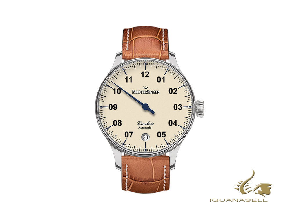 Meistersinger Circularis Automatic Automatic Watch, Automatic, Ivory, 43mm