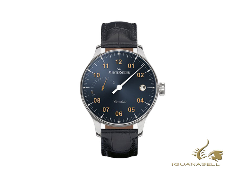 Montre Meistersinger Circularis Power Reserve Sunburst Steel Grey, noire