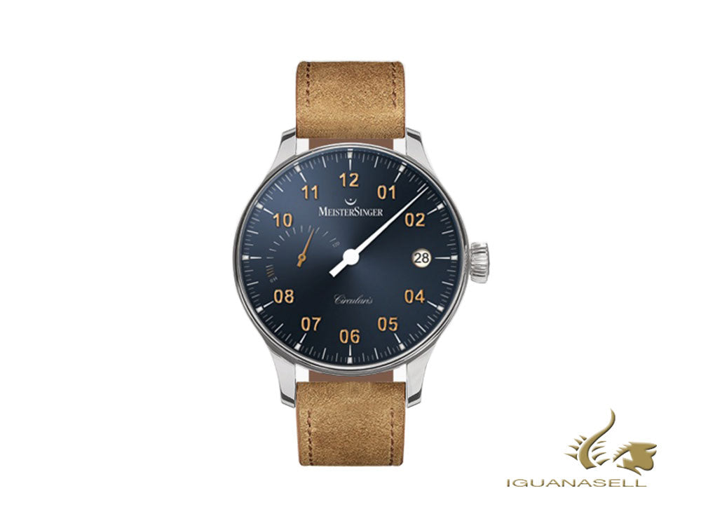 Montre Meistersinger Circularis Power Reserve Sunburst Steel Grey, 43 mm