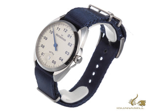 Meistersinger Metris Ivory Automatic Watch, 38mm, Blue nylon, ME903-SNY04