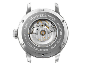 Meistersinger N3 Automatic Watch, ETA 2824-2, 43mm. Black Leather strap, AM903