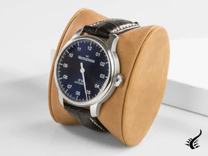 Montre automatique Meistersinger N3, ETA 2824-2, 43 mm, bracelet en cuir noir, AM908