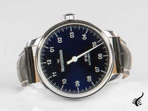 Meistersinger N3 Automatic Watch, ETA 2824-2, 43mm. Black Leather strap, AM908