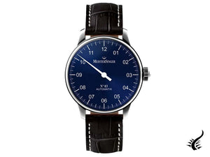 Meistersinger N3 Automatic Watch, ETA 2824-2, 43mm. Black Leather strap, AM908