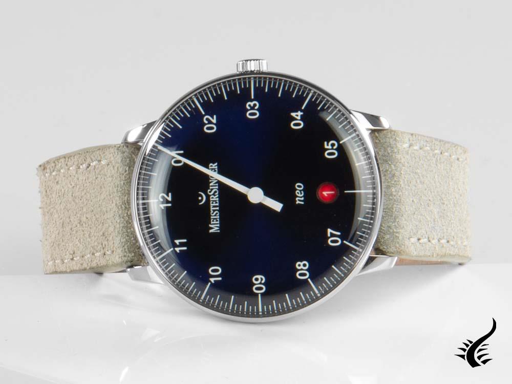 Meistersinger Neo Automatic Watch, ETA 2824-2, 36mm. Leather strap, NE908N-SV16