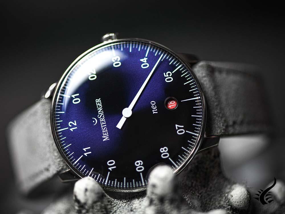 Meistersinger Neo Automatic Watch, ETA 2824-2, 36mm. Leather strap, NE908N-SV16