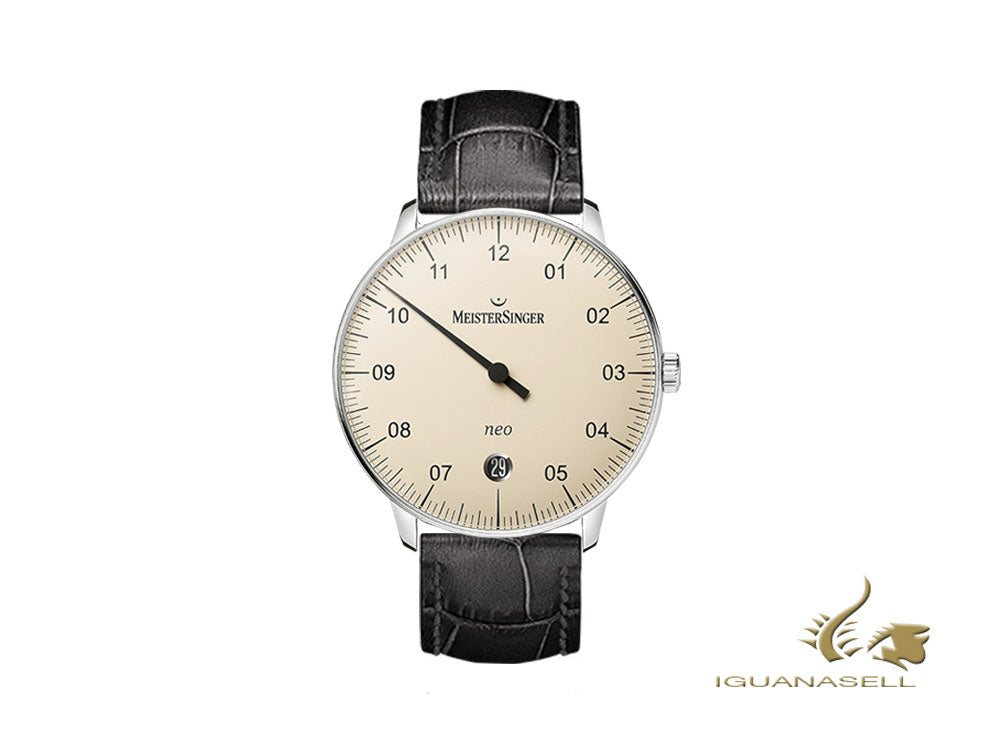 Montre automatique Meistersinger Neo Ivory, 36 mm, noire, NE903N-SG01