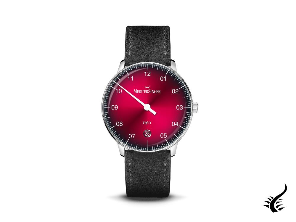 Meistersinger Neo Plus Automatic Sunburst Red Dégradé Watch,40 mm, NE411D-SV01