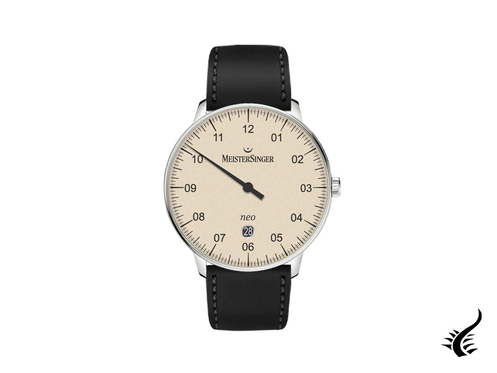 Meistersinger Neo Plus Automatic Watch, 40mm, Ivory, Black, Day, NE403-SCF01