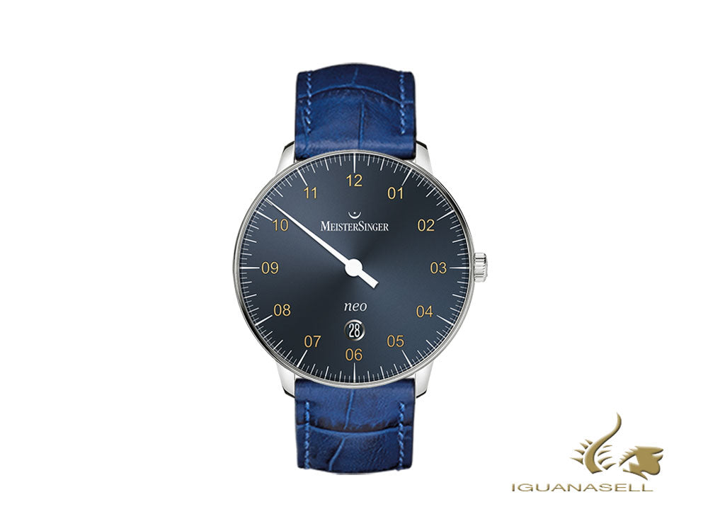 Meistersinger Neo Plus Automatic Watch, ETA 2824-2, 40mm, Blue, Day, NE417G-SG04