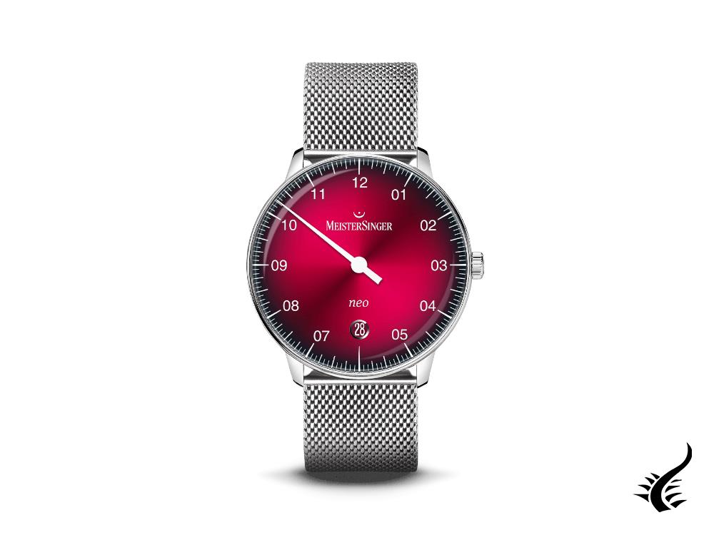 Meistersinger Neo Plus Sunburst Red Dégradé Automatic Watch, 40 mm, NE411D-MLN20