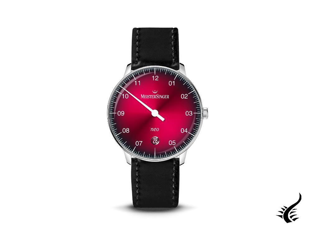 Montre automatique Meistersinger Neo Plus Sunburst Red Degradé, 40 mm, NE411D-SCF01