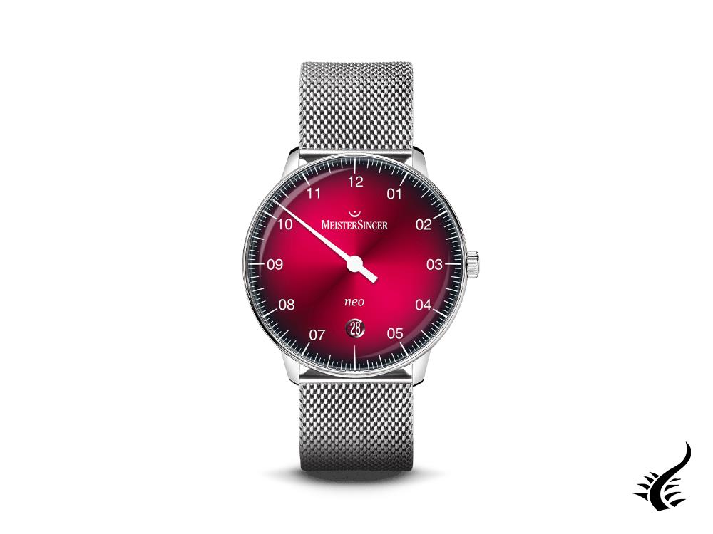 Meistersinger Neo Sunburst Red Dégradé Automatic Watch, 36 mm, NE911D-MLN18