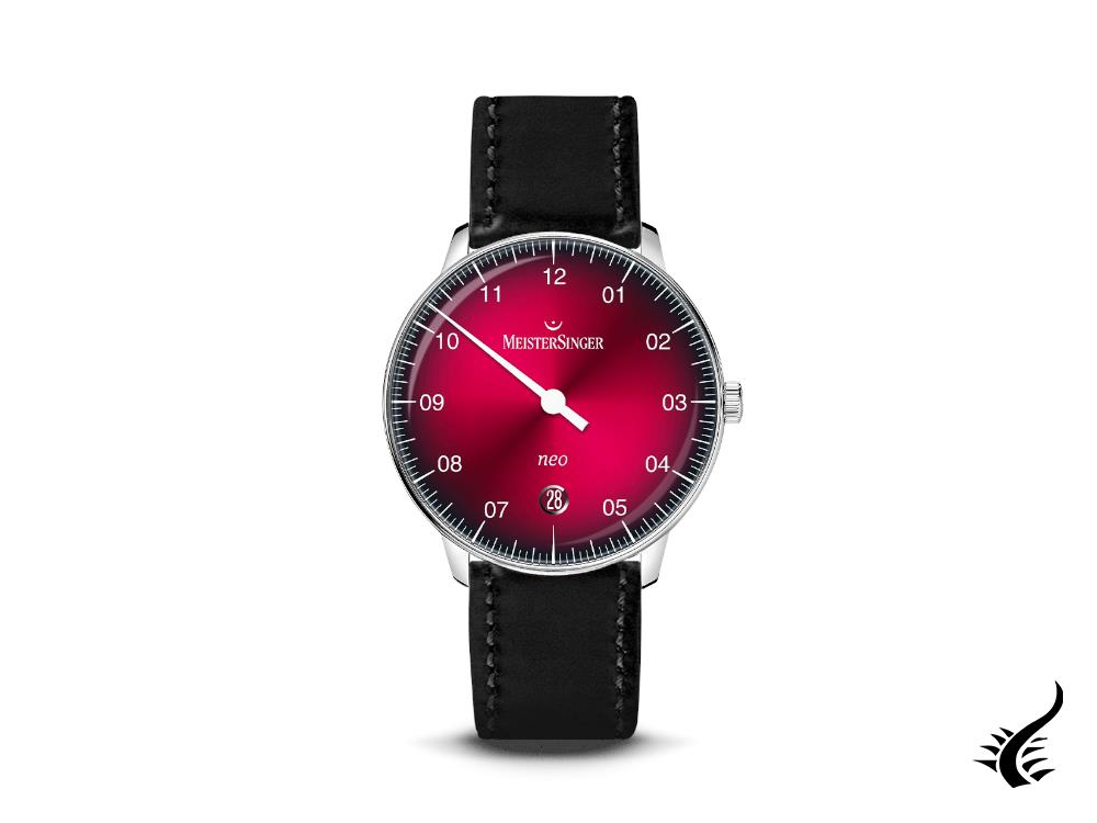 Montre automatique Meistersinger Neo Sunburst Red Dégradé, 36 mm, NE911D-SCF11