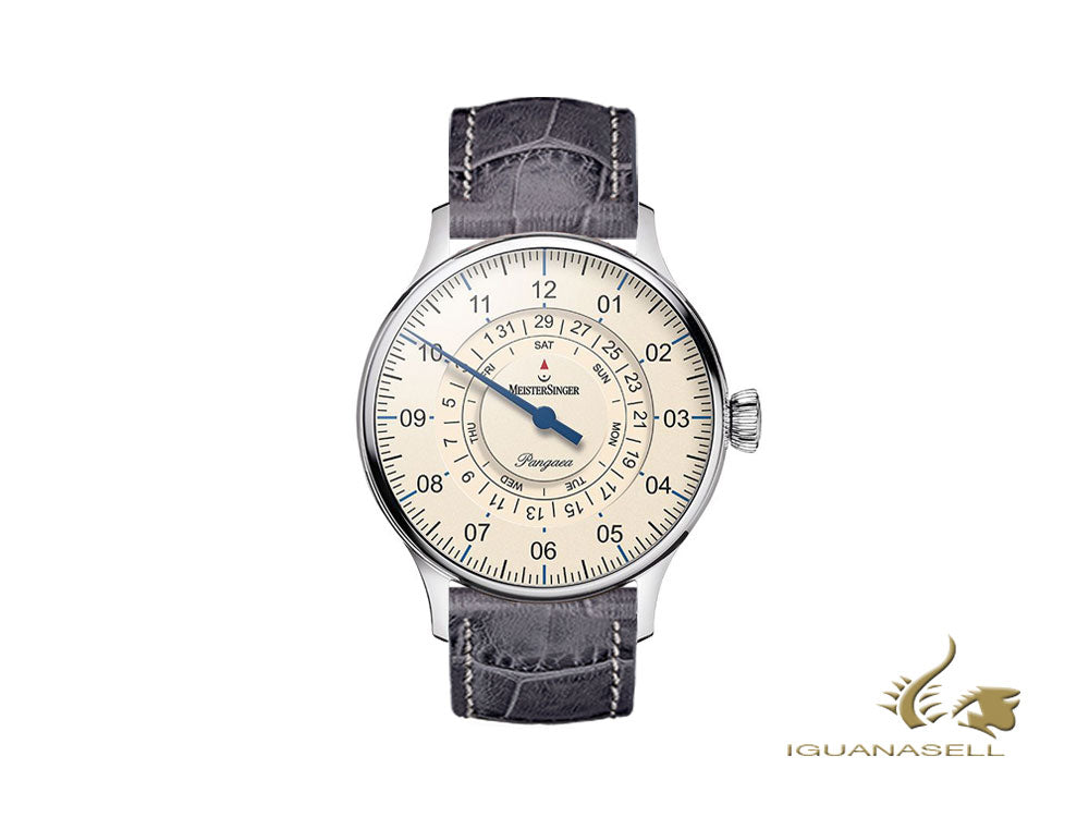 Meistersinger Pangaea Day Date Automatic Watch, 40mm, Ivory, PDD903-SG06