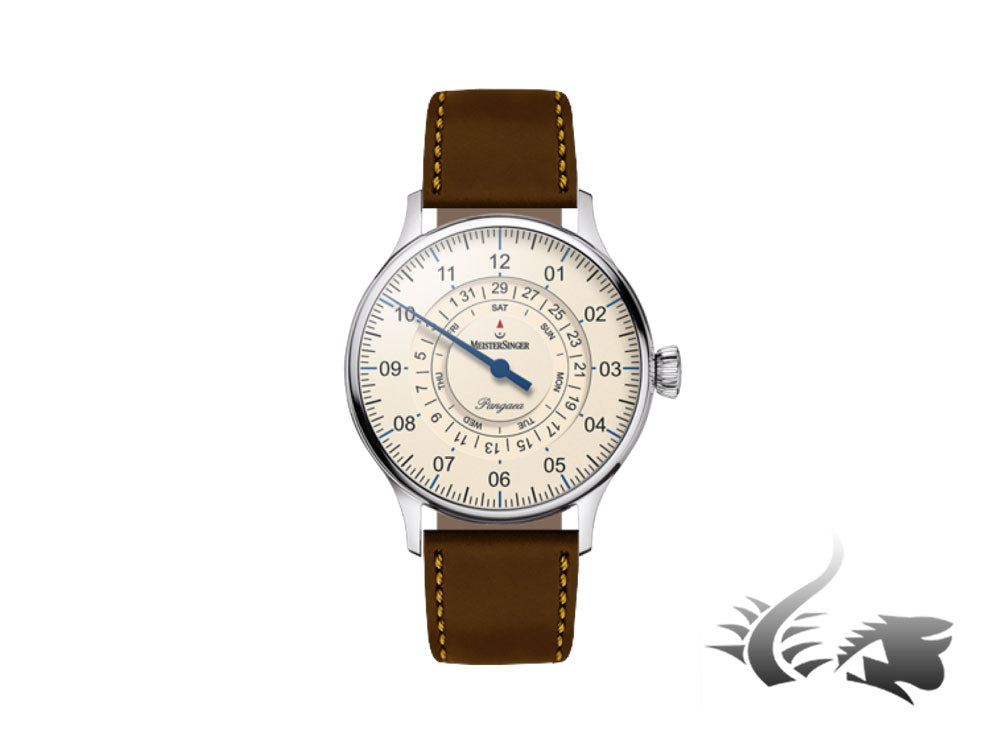 Meistersinger Pangaea Day Date Automatic Watch, ETA 2836-2, Ivory, PDD903-SCF02