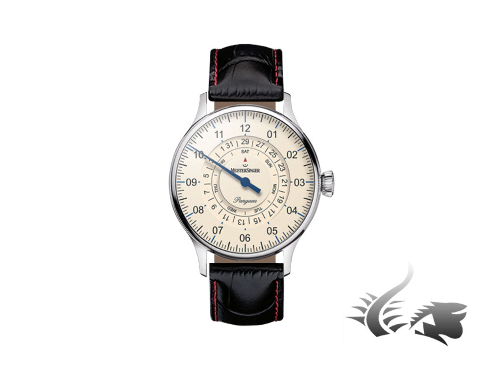 Meistersinger Pangaea Day Date Automatic Watch, ETA 2836-2, Ivory, PDD903-SG01R