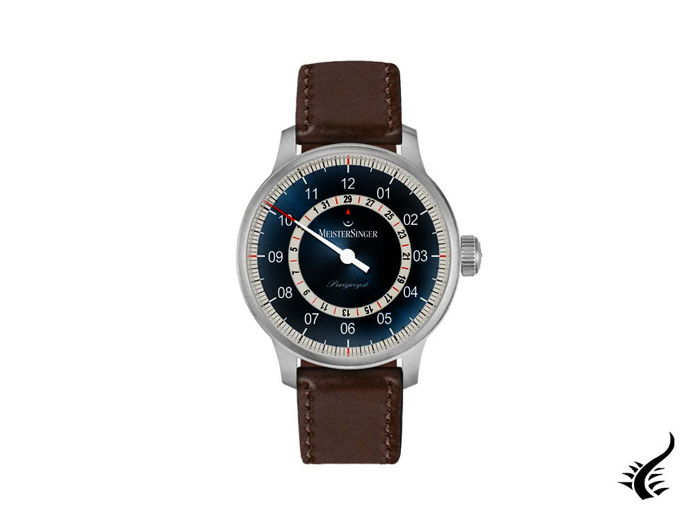 Meistersinger Perigraph Automatic Watch, ETA 2824-2, 43 mm, Blue, AM10Z17S