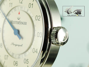 Meistersinger Perigraph Automatic Watch, ETA 2824-2, 43mm. Leather strap, AM1003