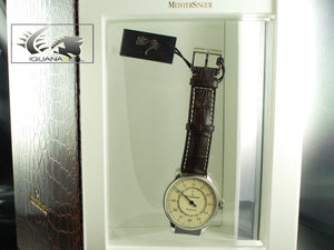 Meistersinger Perigraph Automatic Watch, ETA 2824-2, 43mm. Leather strap, AM1003