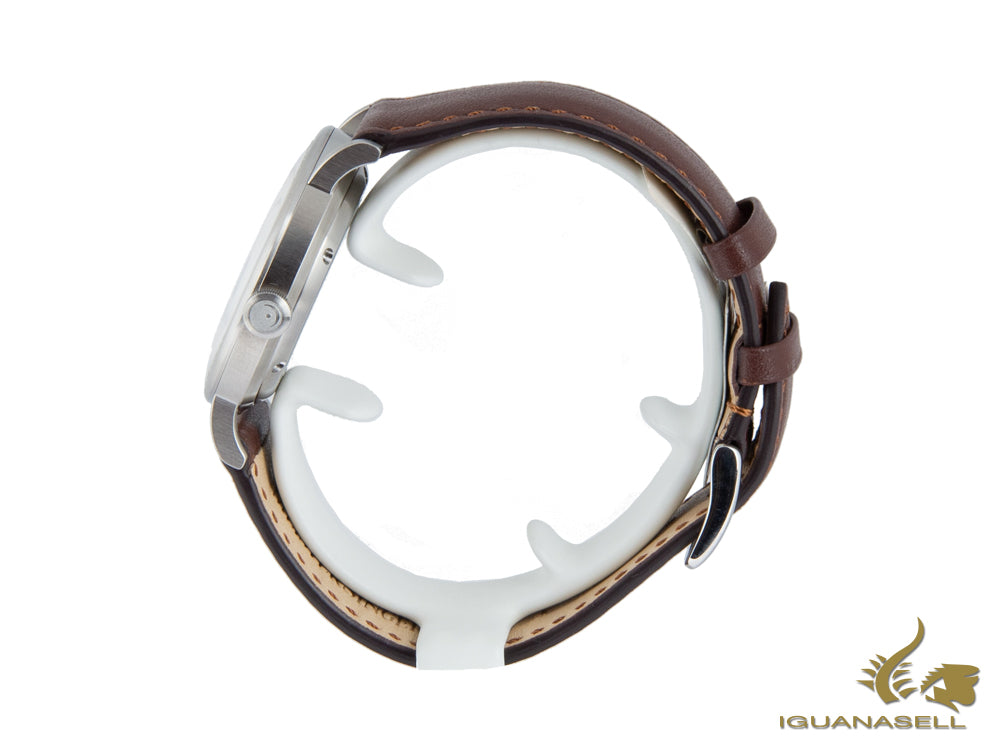 Meistersinger Vintago Automatic Watch, SW 200-1, 38mm, Beige, Leather, VT903