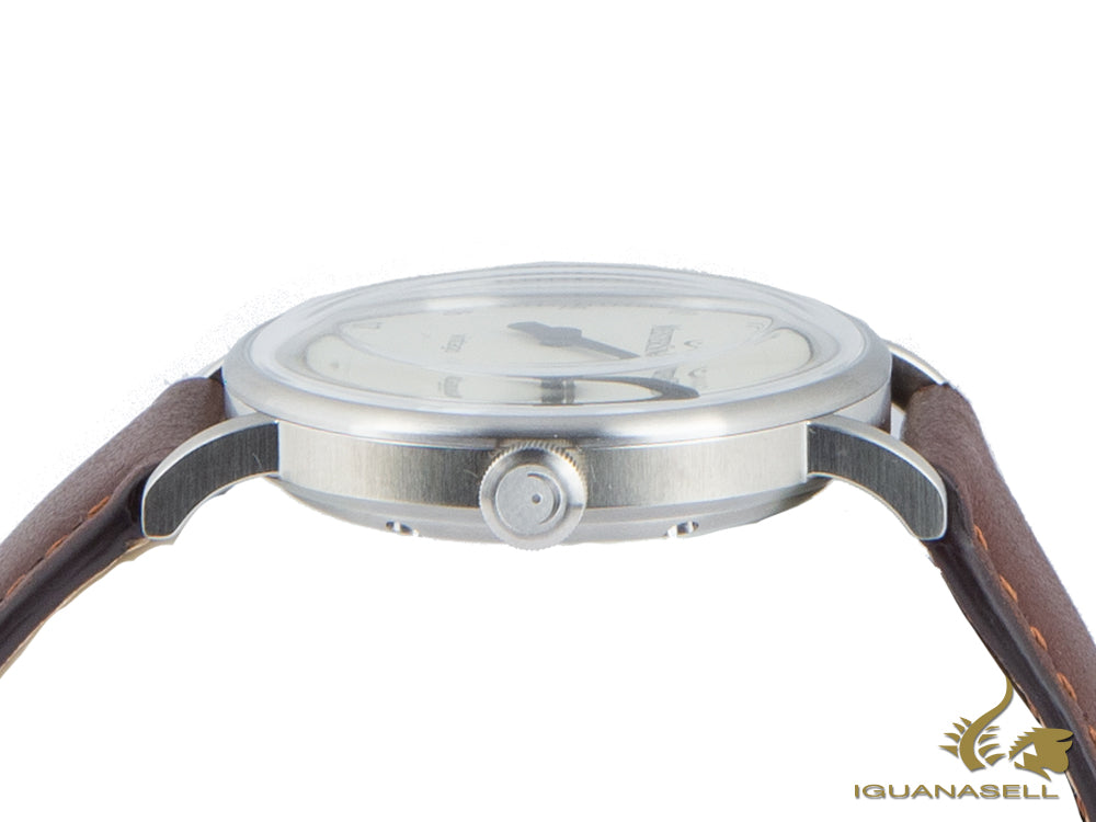 Meistersinger Vintago Automatic Watch, SW 200-1, 38mm, Beige, Leather, VT903