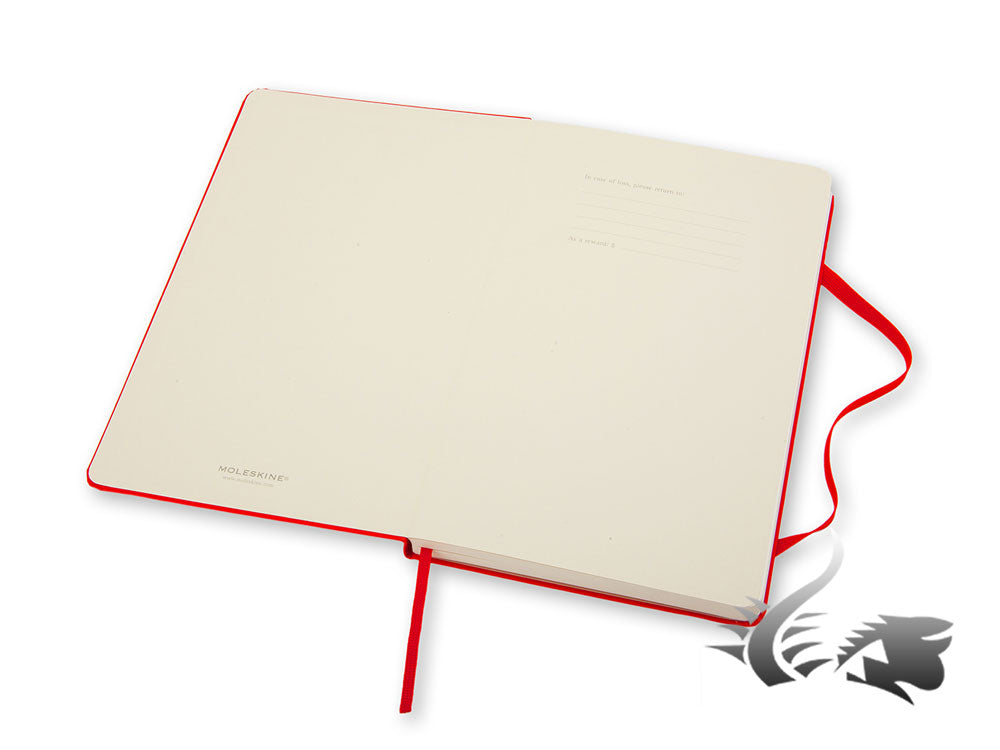 Carnet de notes Moleskine Classic à couverture rigide, grand format (13 x 21 cm), uni, rouge, 240 pages