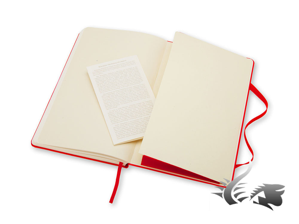 Carnet de notes Moleskine Classic à couverture rigide, grand format (13 x 21 cm), uni, rouge, 240 pages