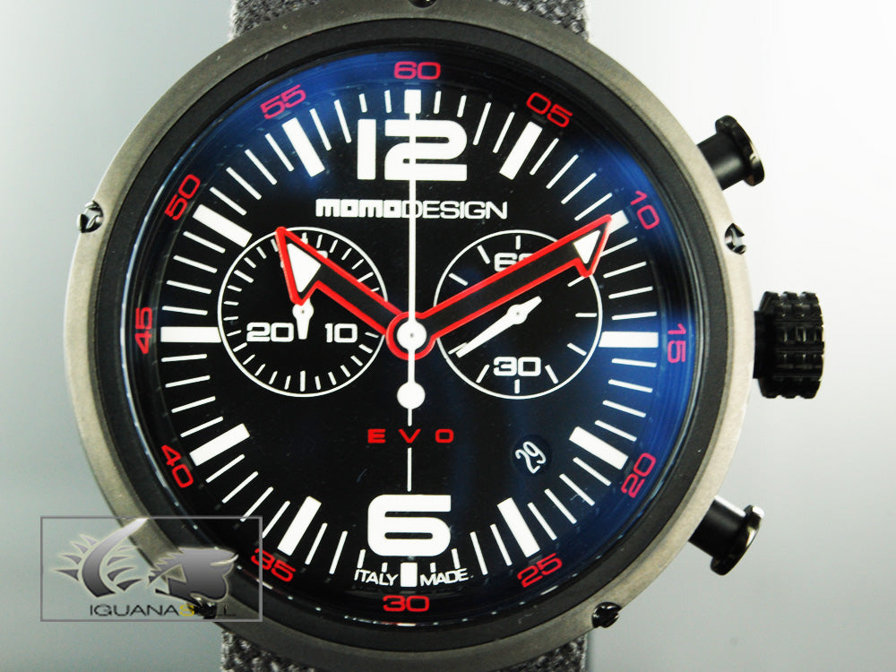 Montre Momo Design Evo, PVD, chronographe, 43 mm, 5 atm., MD1012BR-53