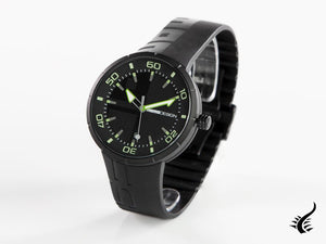 Montre à quartz Momo Design Jet Black 3H, acier inoxydable 316L, PVD, MD2298BK-31