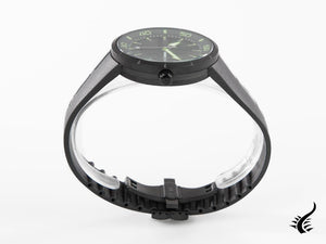 Montre à quartz Momo Design Jet Black 3H, acier inoxydable 316L, PVD, MD2298BK-31