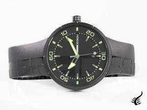 Montre à quartz Momo Design Jet Black 3H, acier inoxydable 316L, PVD, MD2298BK-31