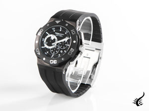 Momo Design Tempest Quartz Watch, PVD coated, Chronograph, 46 mm, MD1004BK-02BKW