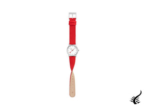 Mondaine Classic Quartz Watch, White, 30 mm, Fabric strap, A658.30323.17SBC