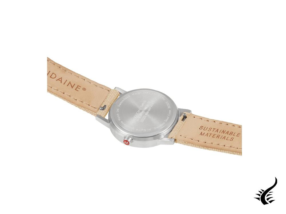 Mondaine Classic Quartz Watch, White, 30 mm, Fabric strap, A658.30323.17SBK